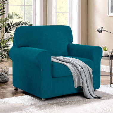 Sure fit waverly stretch online pen pal ottoman slipcover